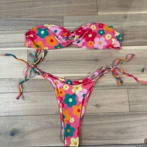 Floral Bandeau Bikini Set